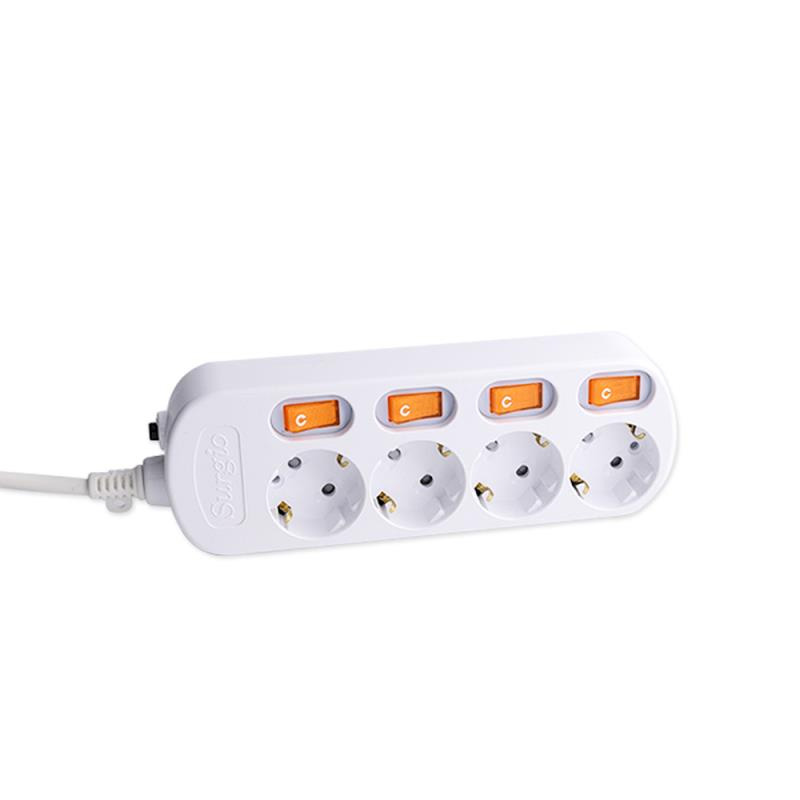 220V-250V 4 رسانه ها سوکت استاندارد اتحادیه اروپا با سوئیچ مستقل 220V-250V 4 رسانه ها سوکت استاندارد اتحادیه اروپا با سوئیچ مستقل