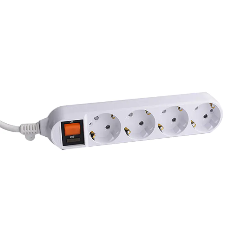 Cable3g 4 رسانه ها سوکت استاندارد EU با سوئیچ محافظت بیش از حد Cable3g 4 رسانه ها سوکت استاندارد EU با سوئیچ محافظت بیش از حد